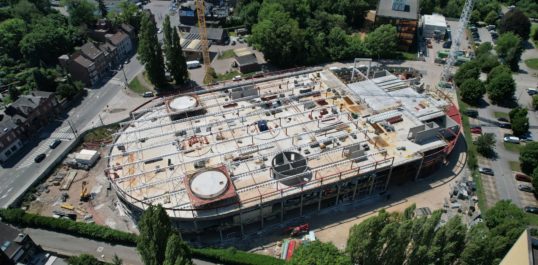 Megafactory d'Aerospacelab : bientôt la fin du gros oeuvre !